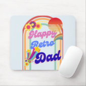 Happy Retro Vater Mousepad (Mit Mouse)