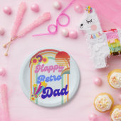 Happy Retro Vater Pappteller (Party)