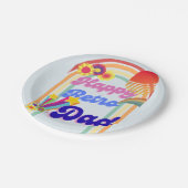 Happy Retro Vater Pappteller (Schrägansicht)