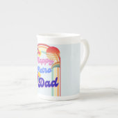 Happy Retro Vater Porzellantasse (Vorderseite Rechts)