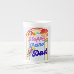 Happy Retro Vater Porzellantasse