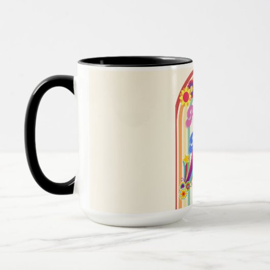 Happy Retro Vater Tasse (Links)