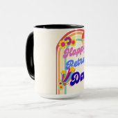 Happy Retro Vater Tasse (Vorderseite Links)