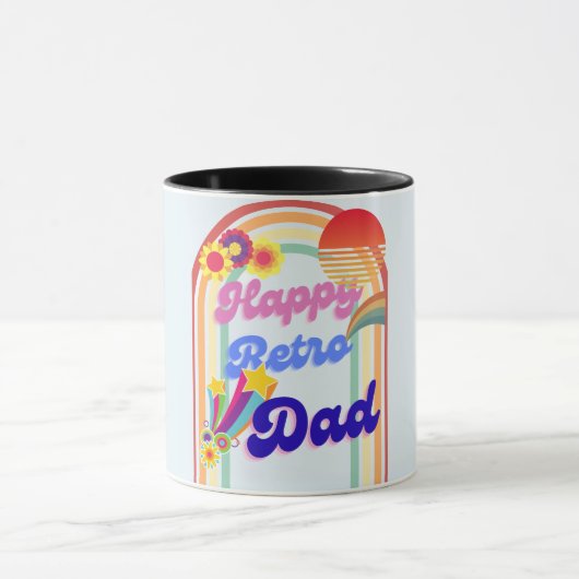 Happy Retro Vater Tasse (Zentrum)
