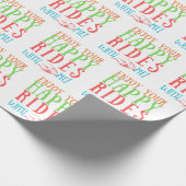 Happy Rides Honeymoon Groom Newly Wed Couple Geschenkpapier (Ecke)