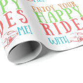 Happy Rides Honeymoon Groom Newly Wed Couple Geschenkpapier (Rolleneckpunkt)