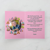 Happy Roar Einige Niedliche Dino Foto Halloween-Ka Karte (Innenseite)