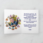 Happy Roar Einige Niedliche Dino Foto Halloween-Ka Karte (Innenseite)