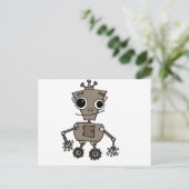 Happy Robot Postkarte (Stehend Vorderseite)