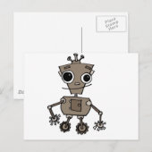 Happy Robot Postkarte (Vorne/Hinten)