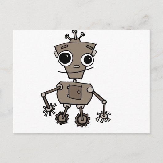 Happy Robot Postkarte (Vorderseite)