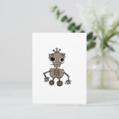 Happy Robot Postkarte (Stehend Vorderseite)