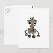 Happy Robot Postkarte (Vorne/Hinten)