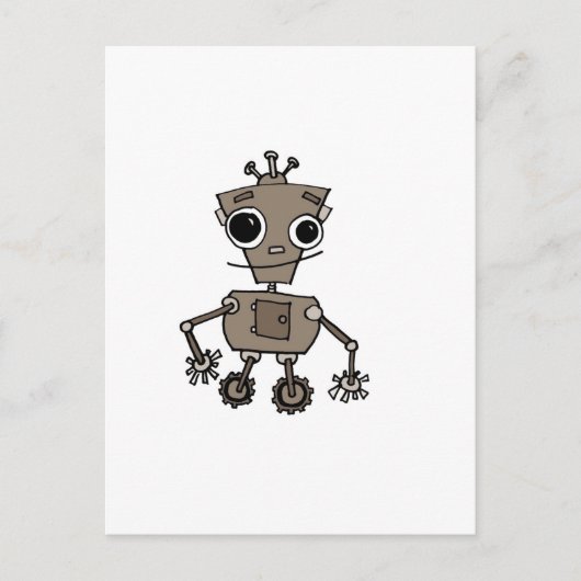 Happy Robot Postkarte (Vorderseite)