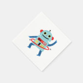 Happy Robot Serviette (Ecke)