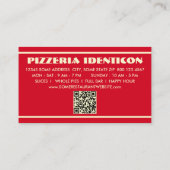 Happy Roboter Pizzeria mit qr Code Treuekarte (Rückseite)