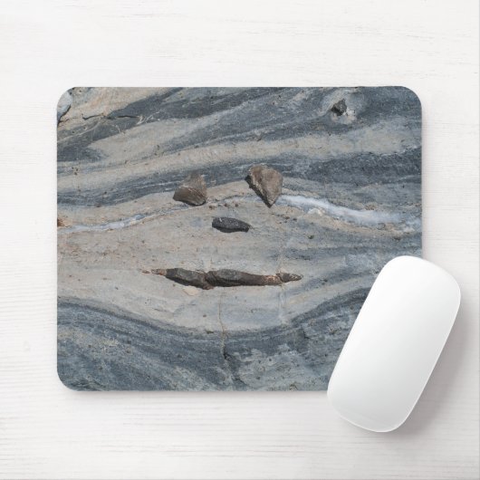 Happy Rock Face Mousepad (Mit Mouse)