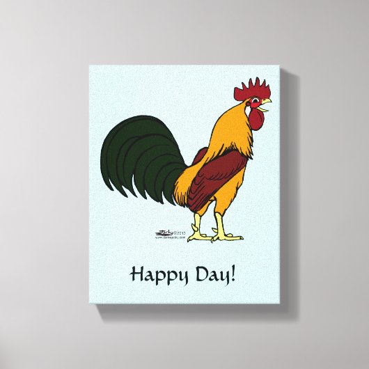 Happy Rooster Leinwanddruck (Vorderseite)