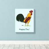 Happy Rooster Leinwanddruck (Insitu (Holzboden))
