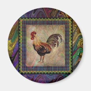 Happy Rooster Magnet