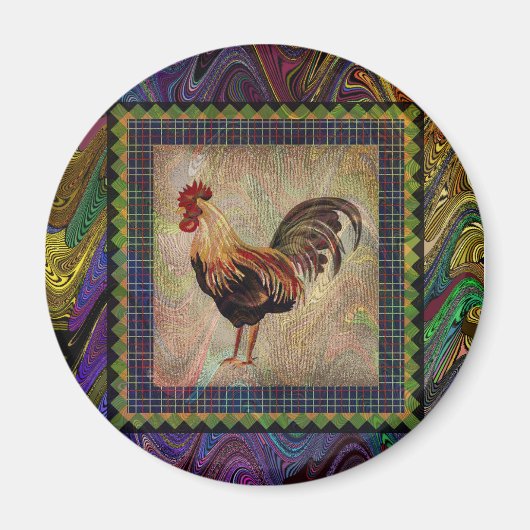Happy Rooster Magnet (Vorne)
