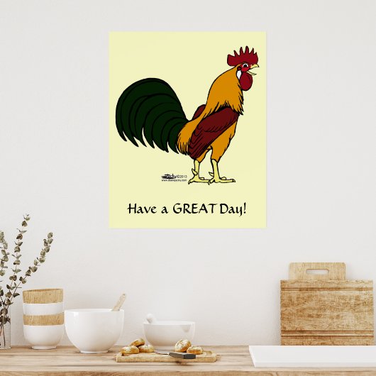 Happy Rooster Poster (Küche)