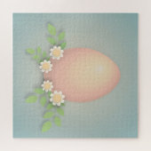 Happy rosa Osterei und daisy Blume Puzzle (Horizontal)