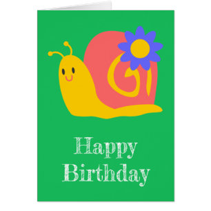 Happy rosa und grüne Schnecke