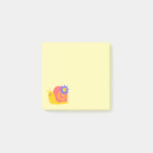 Happy rosa und grüne Schnecke Post-it Klebezettel (Vorderseite)