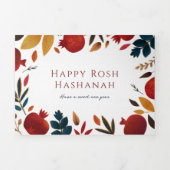 Happy Rosh Hashanah Dreifach Gefaltete Urlaubskarte (Cover)