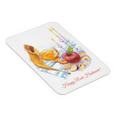 Happy Rosh Hashanah! Handgezeichnete Kunst Magnet (Rechte Seite)