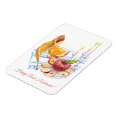 Happy Rosh Hashanah! Handgezeichnete Kunst Magnet (Linke Seite)