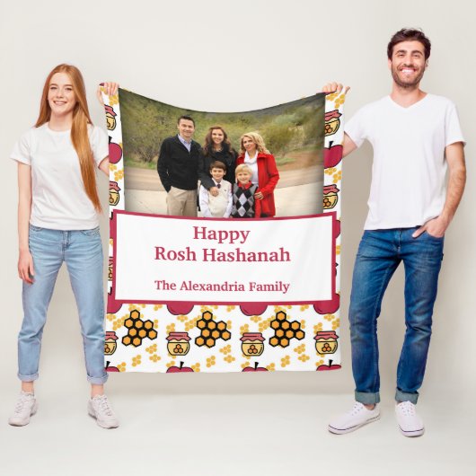 Happy Rosh Hashanah Jewish New Year custom Foto Fleecedecke (Beispiel)