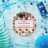 Happy Rosh Hashanah Jewish New Year custom Foto Pappteller (Party)