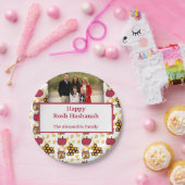 Happy Rosh Hashanah Jewish New Year custom Foto Pappteller (Party)