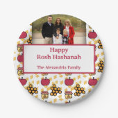 Happy Rosh Hashanah Jewish New Year custom Foto Pappteller (Vorderseite)