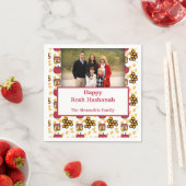 Happy Rosh Hashanah Jewish New Year custom Foto Serviette (Beispiel)
