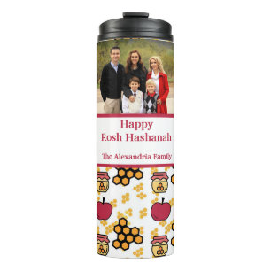 Happy Rosh Hashanah Jewish New Year custom Foto Thermosbecher
