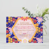 Happy Rosh Hashanah Jüdische Neujahrsmuster Einladung (Stehend Vorderseite)