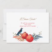 Happy Rosh Hashanah Jüdische Neujahrsmuster Einladung (Rückseite)