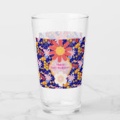 Happy Rosh Hashanah Jüdische Neujahrsmuster Glas (Rückseite)