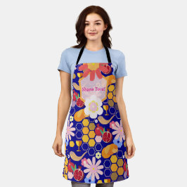 Happy Rosh Hashanah Jüdische Neujahrsmuster Schürze