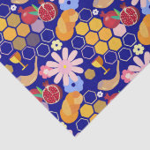 Happy Rosh Hashanah Jüdische Neujahrsmuster Seidenpapier (Detail)