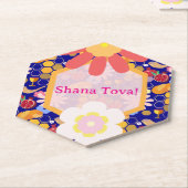 Happy Rosh Hashanah Jüdische Neujahrsmuster Untersetzer (angewinkelt)