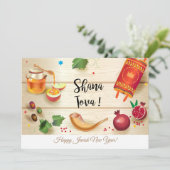 Happy Rosh Hashanah Jüdisches Neujahr Gruß Karte (Stehend Vorderseite)