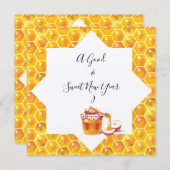 Happy Rosh Hashanah Juwish New Year Honey & Apple Dankeskarte (Vorne/Hinten)