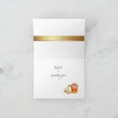 Happy Rosh Hashanah Juwish New Year Honey & Apple Dankeskarte (Innenseite)