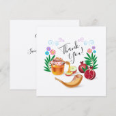 Happy Rosh Hashanah Juwish New Year Honey & Apple Dankeskarte (Vorne/Hinten)