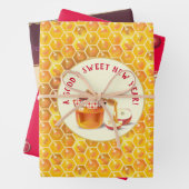 Happy Rosh Hashanah Juwish New Year Honey & Apple Geschenkpapier Set (Beispiel)