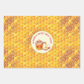 Happy Rosh Hashanah Juwish New Year Honey & Apple Geschenkpapier Set (Vorderseite)